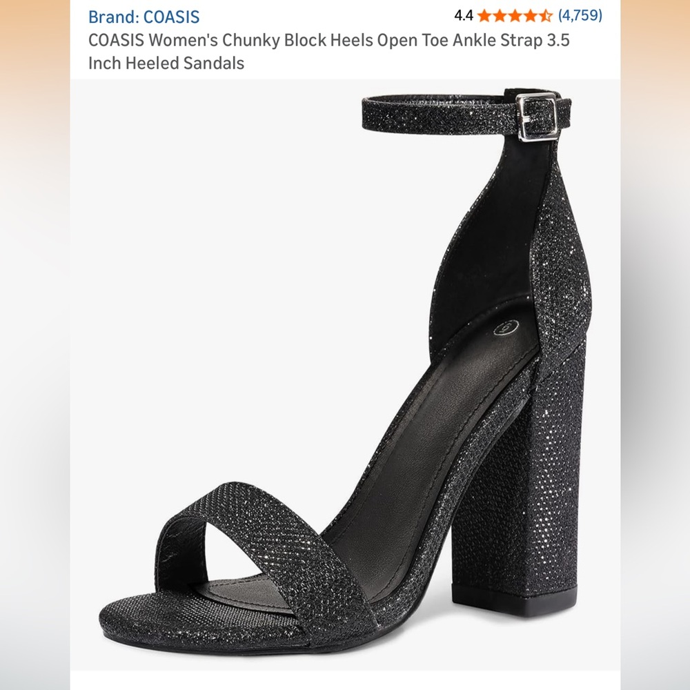 Elegant Black Ankle Strap Heels - Picture 6 of 6